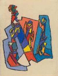 Komposition mit Figurengruppe