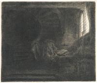 Der heilige Hieronymus im dunklen Zimmer