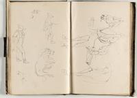 Skizzenbuch mit Tier- und Figurenstudien