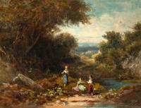 Drei Mädchen am Waldrand (Sommerzeit)