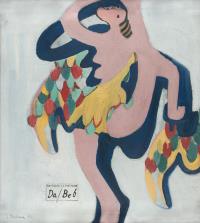 Recto: Landschaft mit weißblühenden Bäumen – Verso: Akrobatische Tänzerin