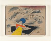 „Relief-Bild mit blauem Kreis“ (Relief picture with blue circle)