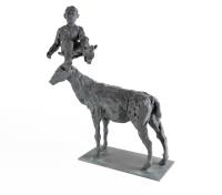 Deer with Man in Antlers