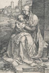 Maria mit dem Kind an der Mauer