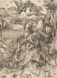 Die Heilige Familie mit den drei Hasen