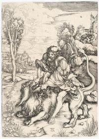 Samson tötet den Löwen