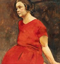 Girl in a Red Dress (Lotte Wilke)