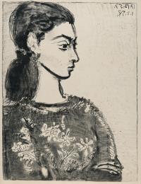 Woman in a Floral Blouse