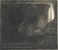 Der heilige Hieronymus im dunklen Zimmer