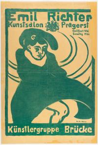 Poster for the exhibition of the Brücke artists’ group at the Kunstsalon Emil Richter, Dresden