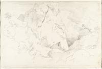 Landschaft mit Schäfer bei aufziehendem Gewitter