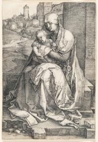 Maria mit dem Kind an der Mauer