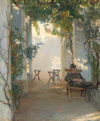 Siesta unter der Pergola