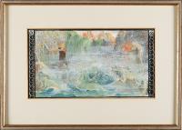 Beowulf fährt zum Riesen Grendel in die Tiefe