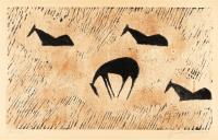 Vier Pferde auf der Weide