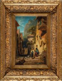 Der Husar (Husar auf der Straße mit nachguckenden Mädchen)