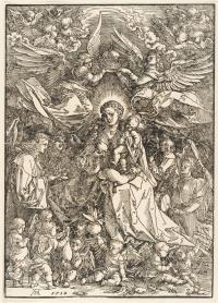 Maria als Königin der Engel (Maria von zwei Engeln gekrönt)