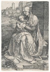 Maria mit dem Kind an der Mauer