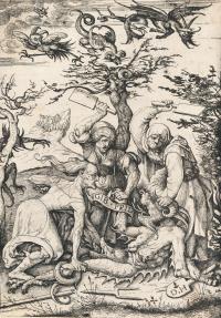 Die drei Hexen schlagen den Teufel