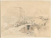 Wassermühle mit Ruinenarchitektur