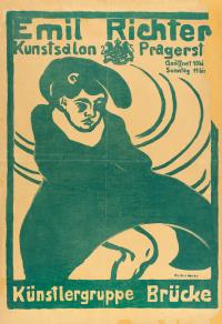 Poster for the exhibition of the Brücke artists’ group at the Kunstsalon Emil Richter, Dresden