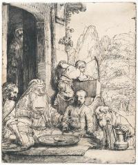 Abraham, die Engel bewirtend