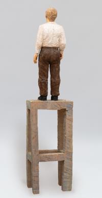 „Badende auf hellrot“