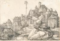 Der heilige Antonius vor der Stadt