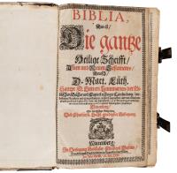 Biblia, das ist die ganze heilige Schrift Alten und Neuen Testaments, Deutsch, Des Martin Luthers (...)