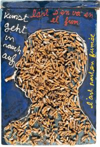 "Kunst geht in Rauch auf" ("Portrait of Al Hansen and Dietman")