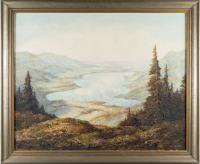 "Blick auf den Tegernsee vom Wallberg gesehen"