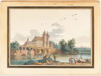 Ansicht der Seine-Brücke und des Schlosses von Vernon