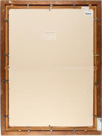 Schneelandschaft mit roter Brücke