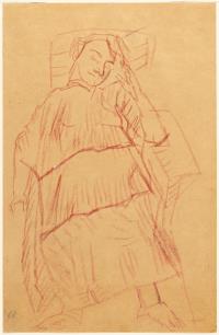 Neapel, Alma Mahler im Liegestuhl