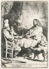 Christus in Emmaus (kleine Platte)