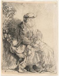 Abraham, Isaak liebkosend