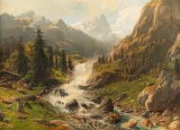 Wasserfall im Gebirge