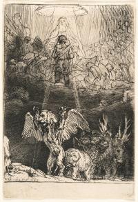 Daniels Vision der vier Biester (Illustration zu Menasseh ben Isr