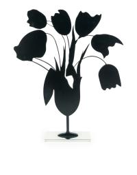 "Black Tulips and Vase"