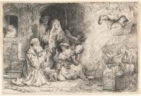 Der Engel vor der Familie des Tobias verschwindend