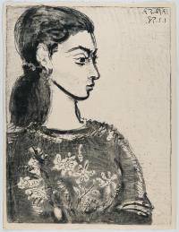 Woman in a Floral Blouse
