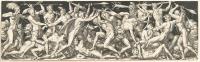 Mélée d'hommes nus - Combat des centaures et des laphites