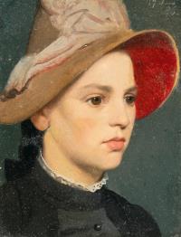 Junge Frau mit Hut