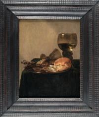 Stillleben mit Kelch, Brot und Austern