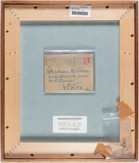 Letter with blue linear ornament