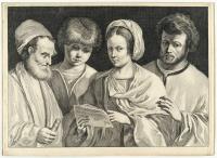 Das Konzert: Vier Sänger mit Notenblatt (aus: Variarum imaginum a