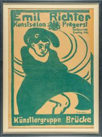 Poster for the exhibition of the Brücke artists’ group at the Kunstsalon Emil Richter, Dresden
