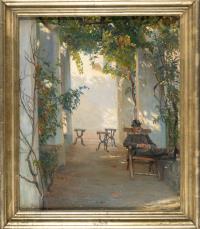 Siesta unter der Pergola