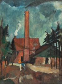 Recto: Ziegelei – Verso: Stehende Madonna