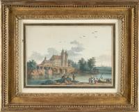 Ansicht der Seine-Brücke und des Schlosses von Vernon